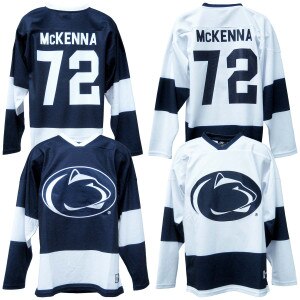 navy and white hockey jerseys Penn State McKenna #72